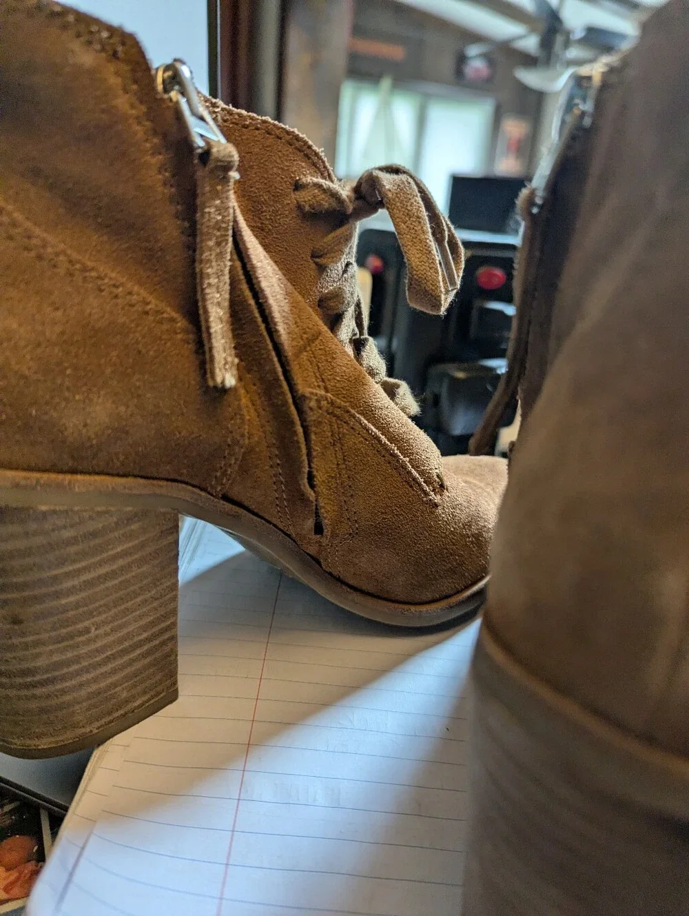 Exc Dolce Vita Brown Gen Suede Sidezip Heeled Booties Sz 8.5